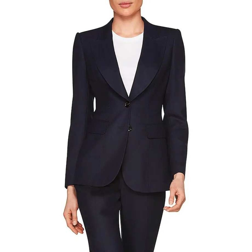 NWOT SuiStudio SuitSupply Womens Navy Blue Jones Fit Blazer 36R Wool Blend(Read)
